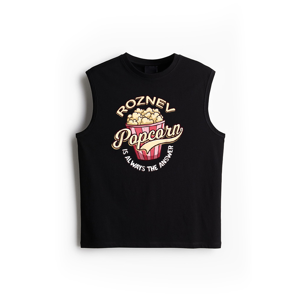 Popcorn Is Always The Answer Funny Tee For Kids And Teens Tank Top Summer Collection
