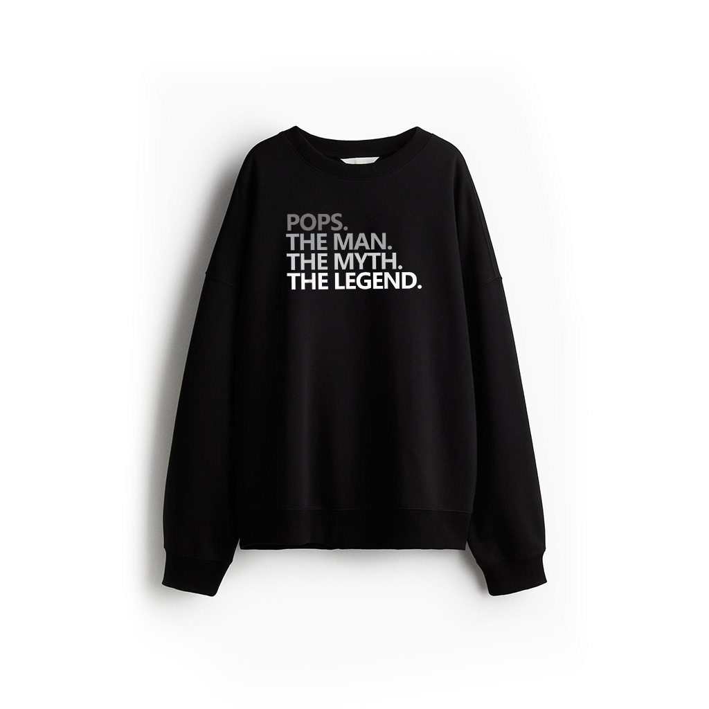 POPS THE MAN THE MYTH THE LEGEND Father's Day Gift Grandpa Sweatshirt