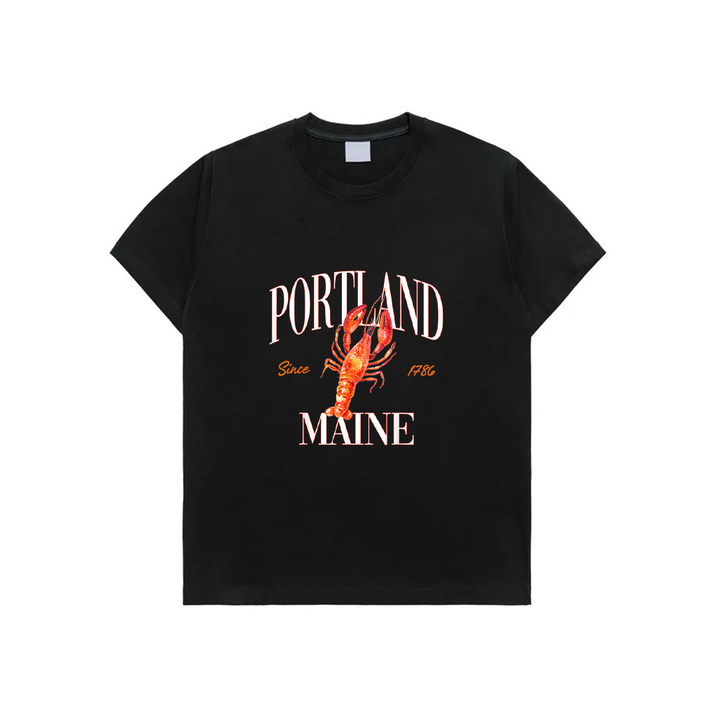 Portland Maine Est 1786 Lobster Souvenir Vintage Preppy T-Shirt