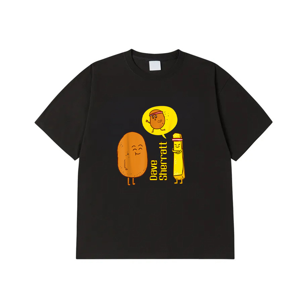 Potato Wants To Do Sports Funny Fun Fries Fastfood T-Shirt