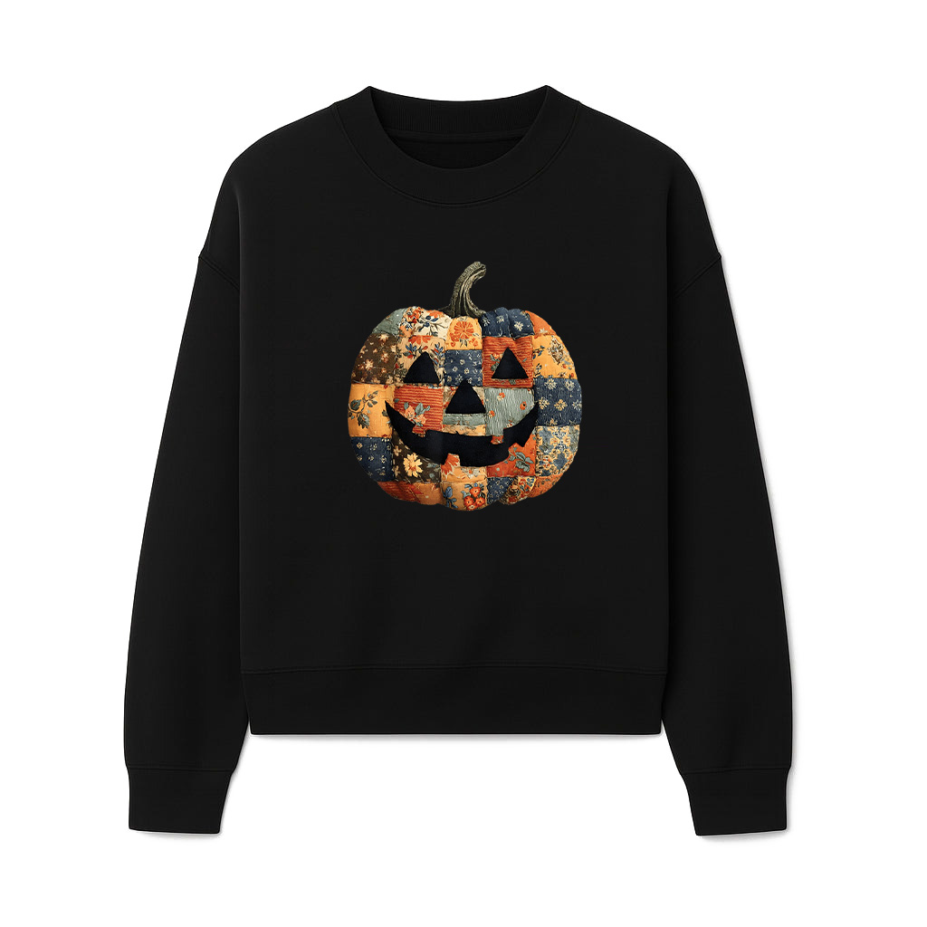 Preppy Floral Patchwork Pumpkin Sweatshirts 06-10-2025