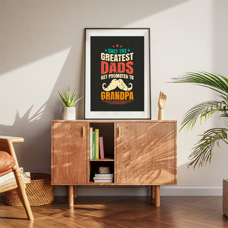 Promoted To Grandpa Gift Poster