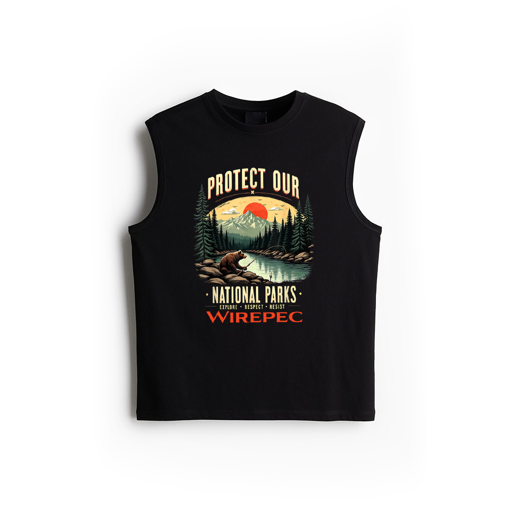 Protect National Parks Vintage Bear Wilderness Art Design Tank Top