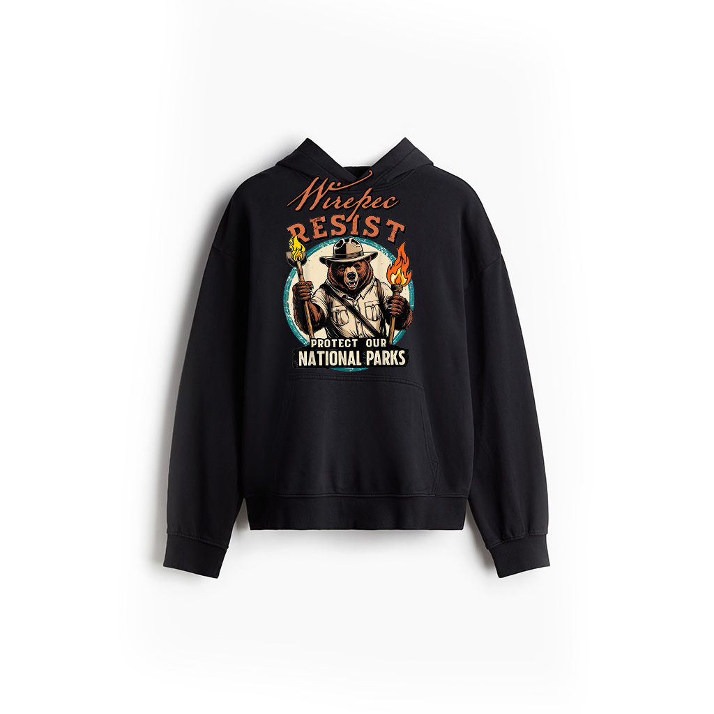 Protect Our National Parks Resist Vintage Retro Bear Hoodie