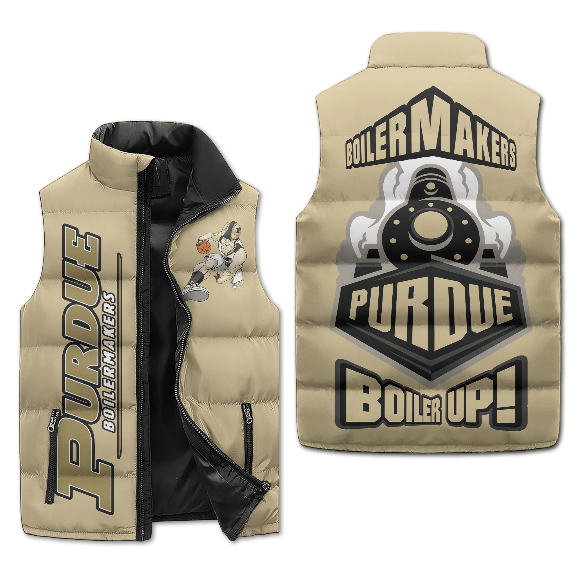 Purdue Boilermakers NCAA Sleeveless Puffer Jacket