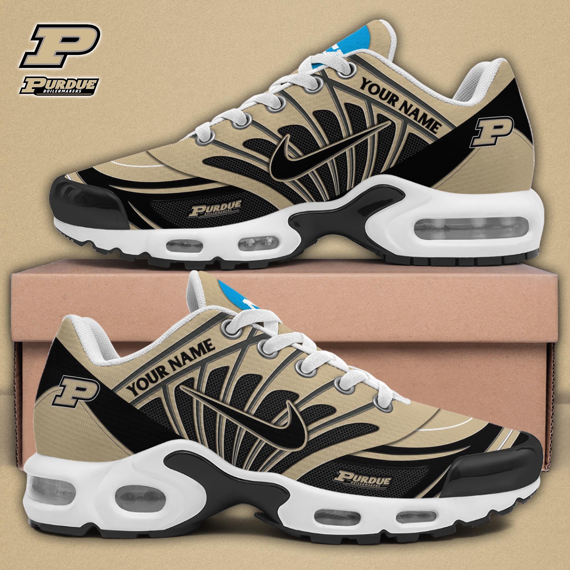 Purdue Boilermakers TN Shoes 2025 Version Custom Name, Sport Shoes For Fan, Fan Gifts