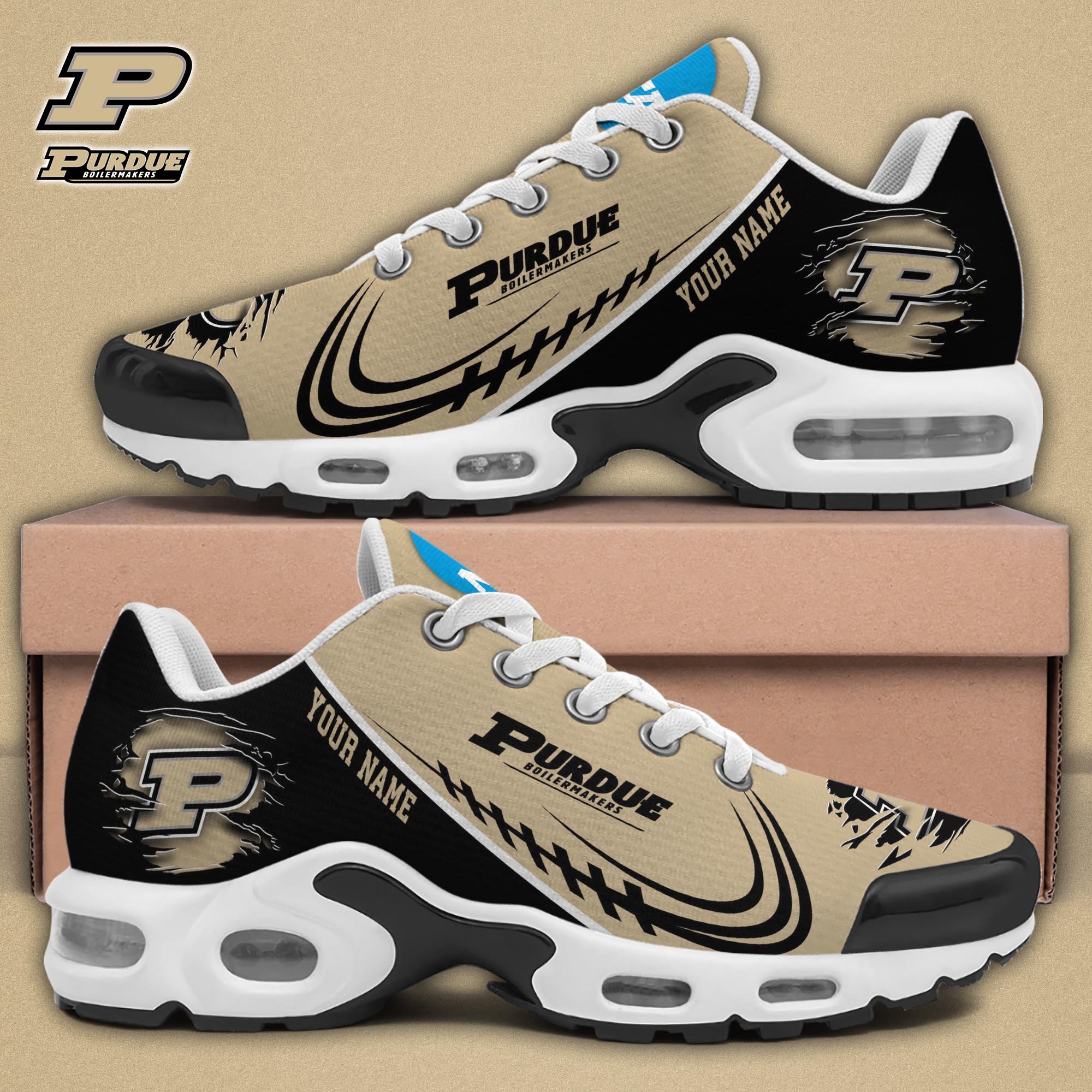 Purdue Boilermakers TN Shoes 2025 Version Custom Name, Sport Shoes For Fan, Fan Gifts