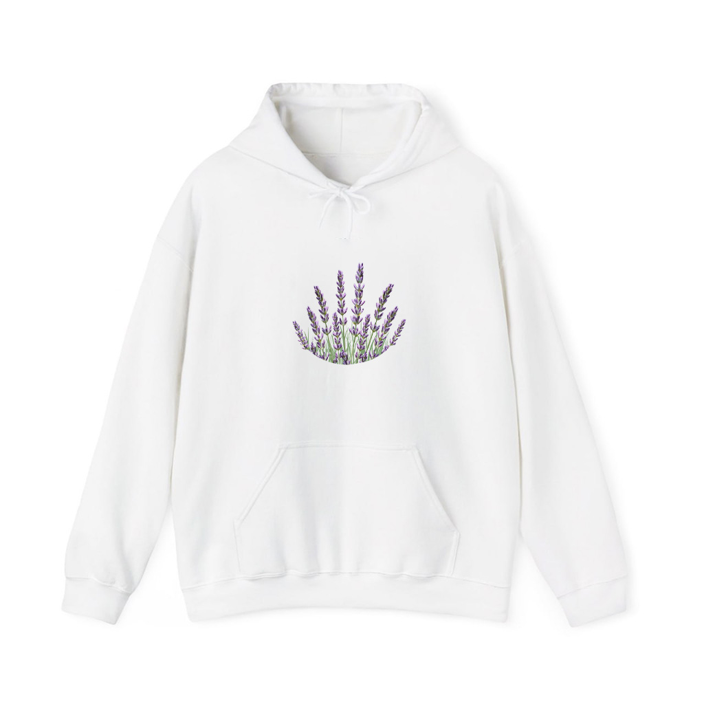 Purple Flowers Lavender Hoodie