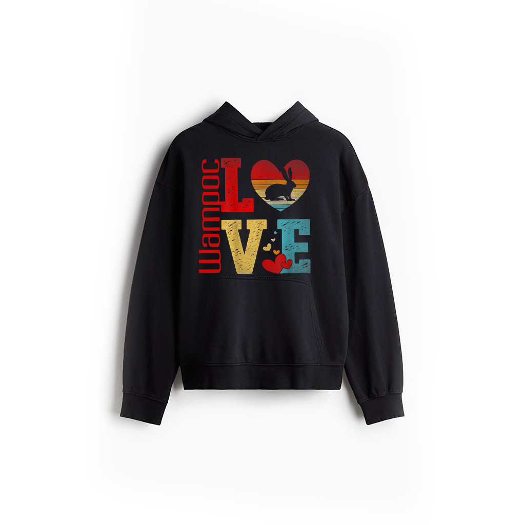 Rabbit Love Retro Vintage Rabbit Funny Rabbit Love Hoodie