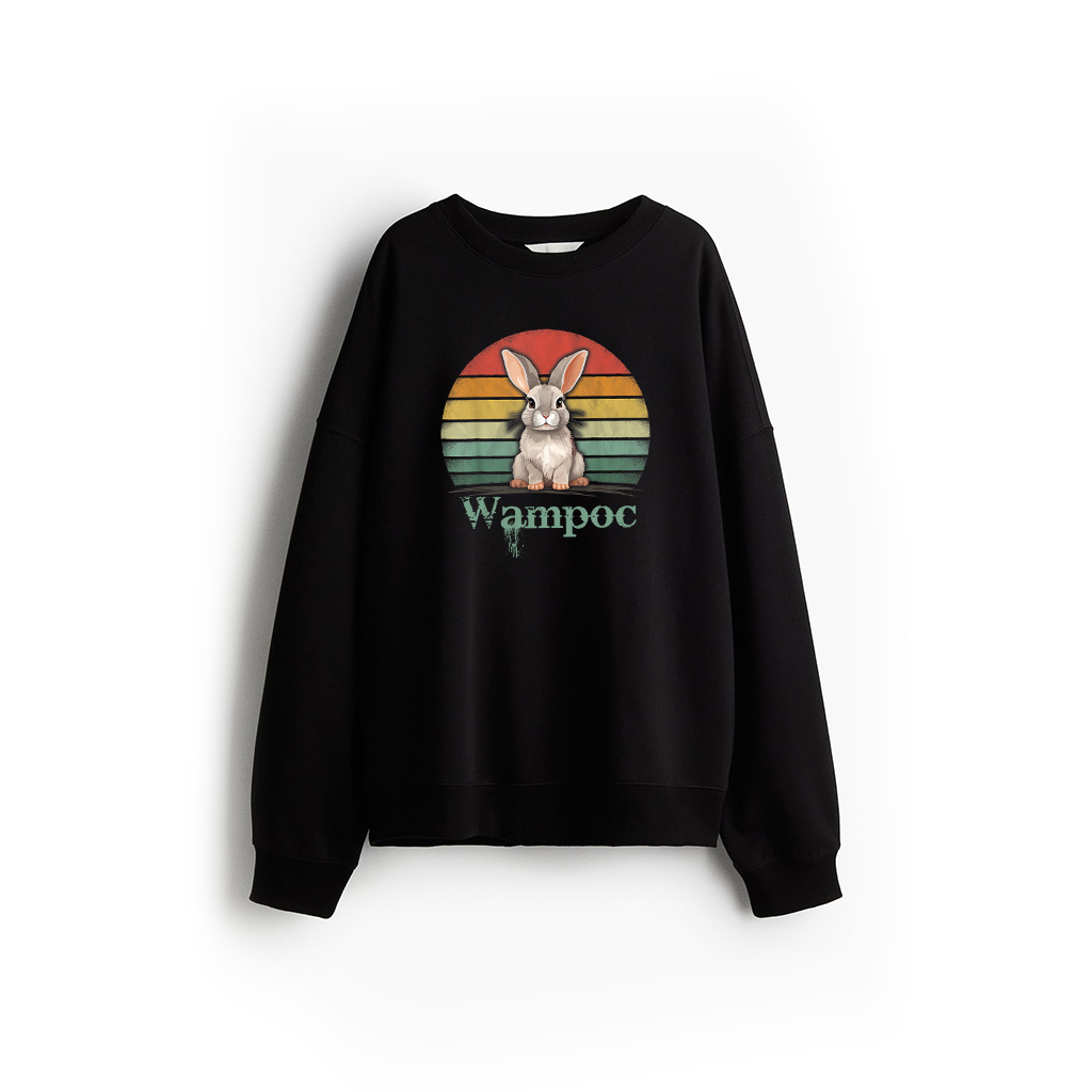 Rabbit Lover Retro Style Distressed Vintage Rabbit Sweatshirt