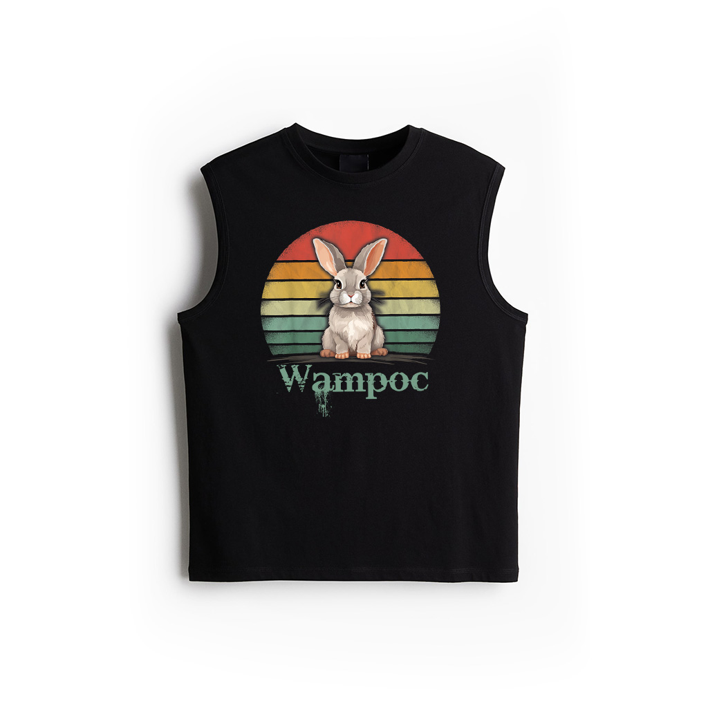 Rabbit Lover Retro Style Distressed Vintage Rabbit Tank Top