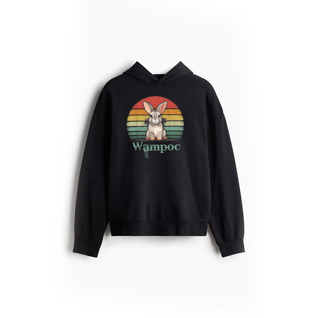 Rabbit Lover Retro Style Distressed Vintage Rabbit Hoodie