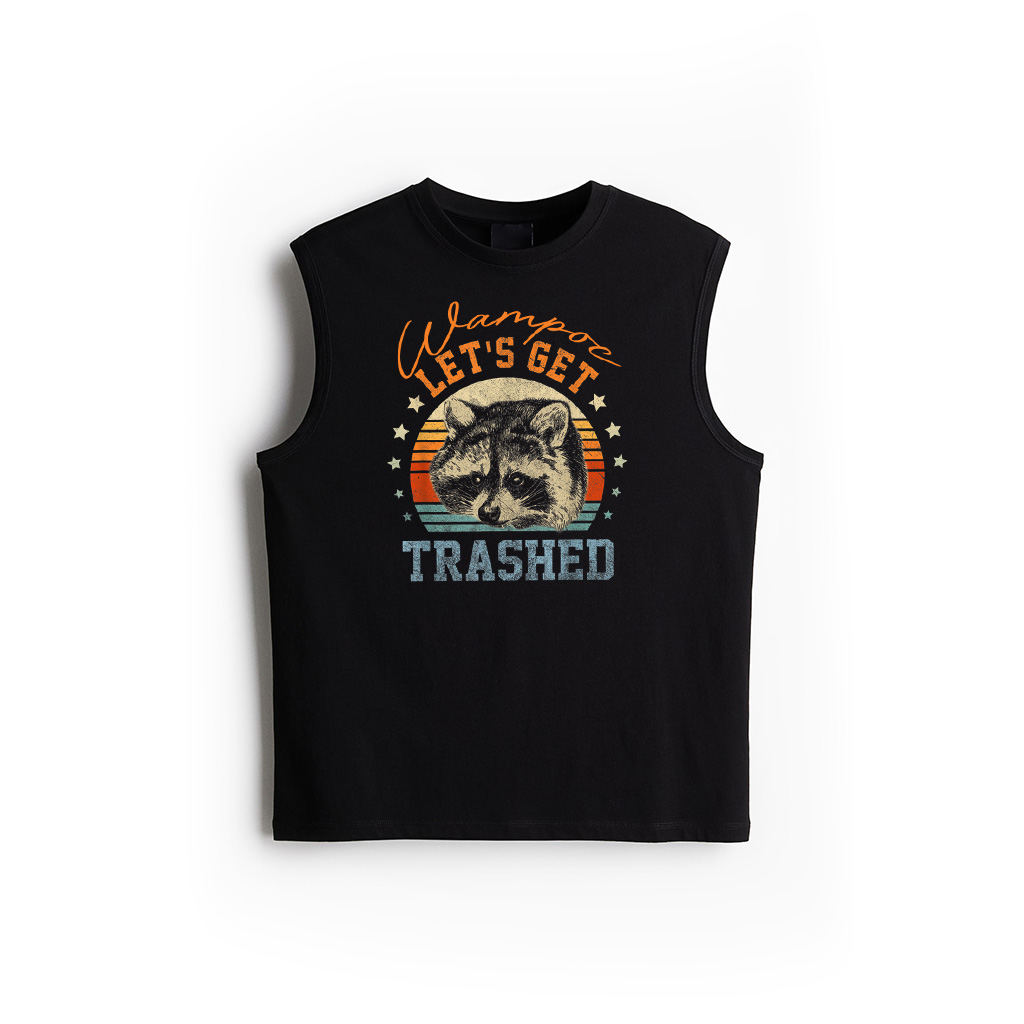 Raccoon Let's Get Trashed Vintage Retro Racoon Animal Lover Tank Top