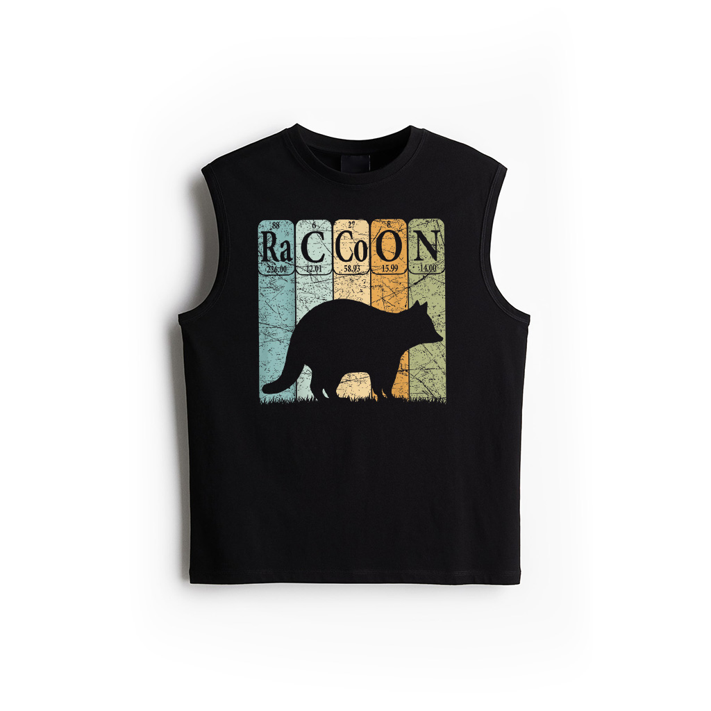 Raccoon Periodic Table Elements Racoon Nerd Vintage Tank Top