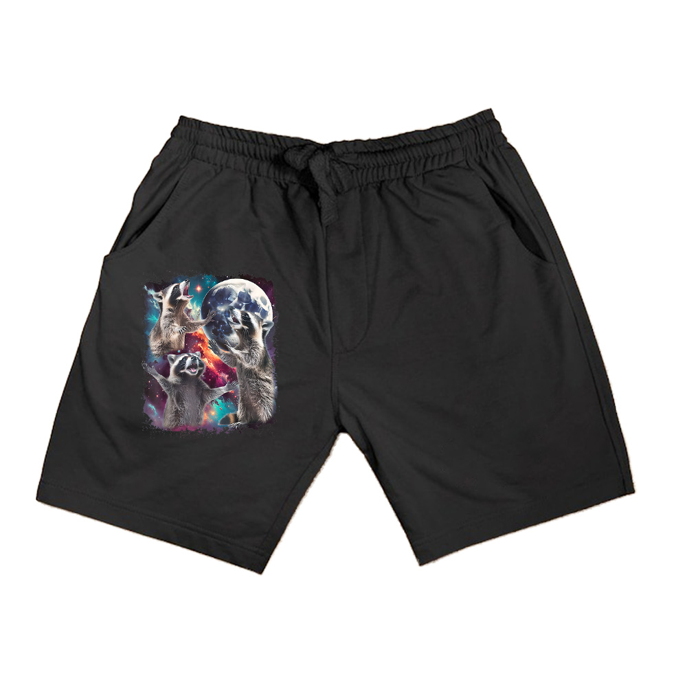 Racoons Howling At The Moon Vintage Raccoon Animal Lovers Shorts