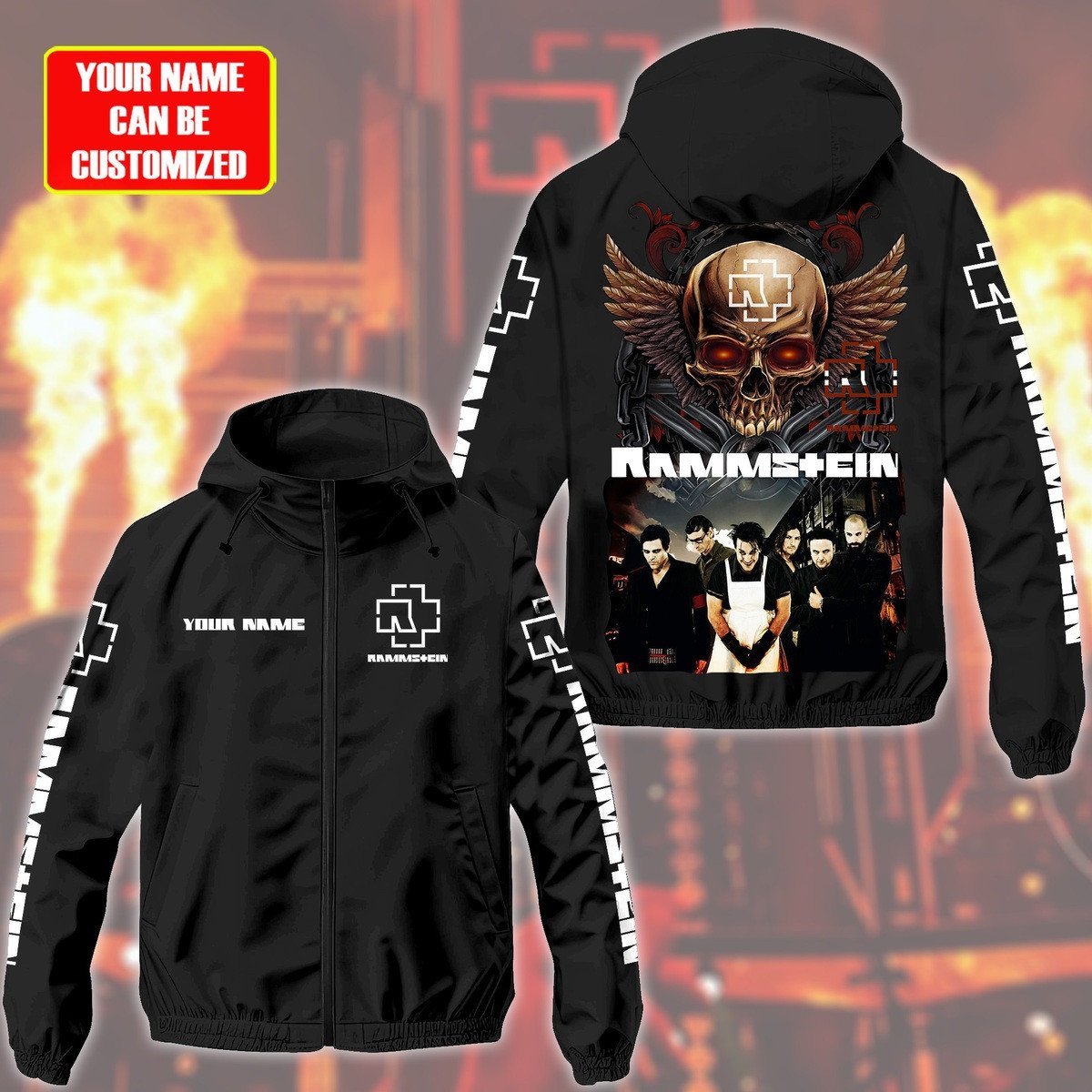 Rammstein Music Personalized Style Windbreaker Jacket