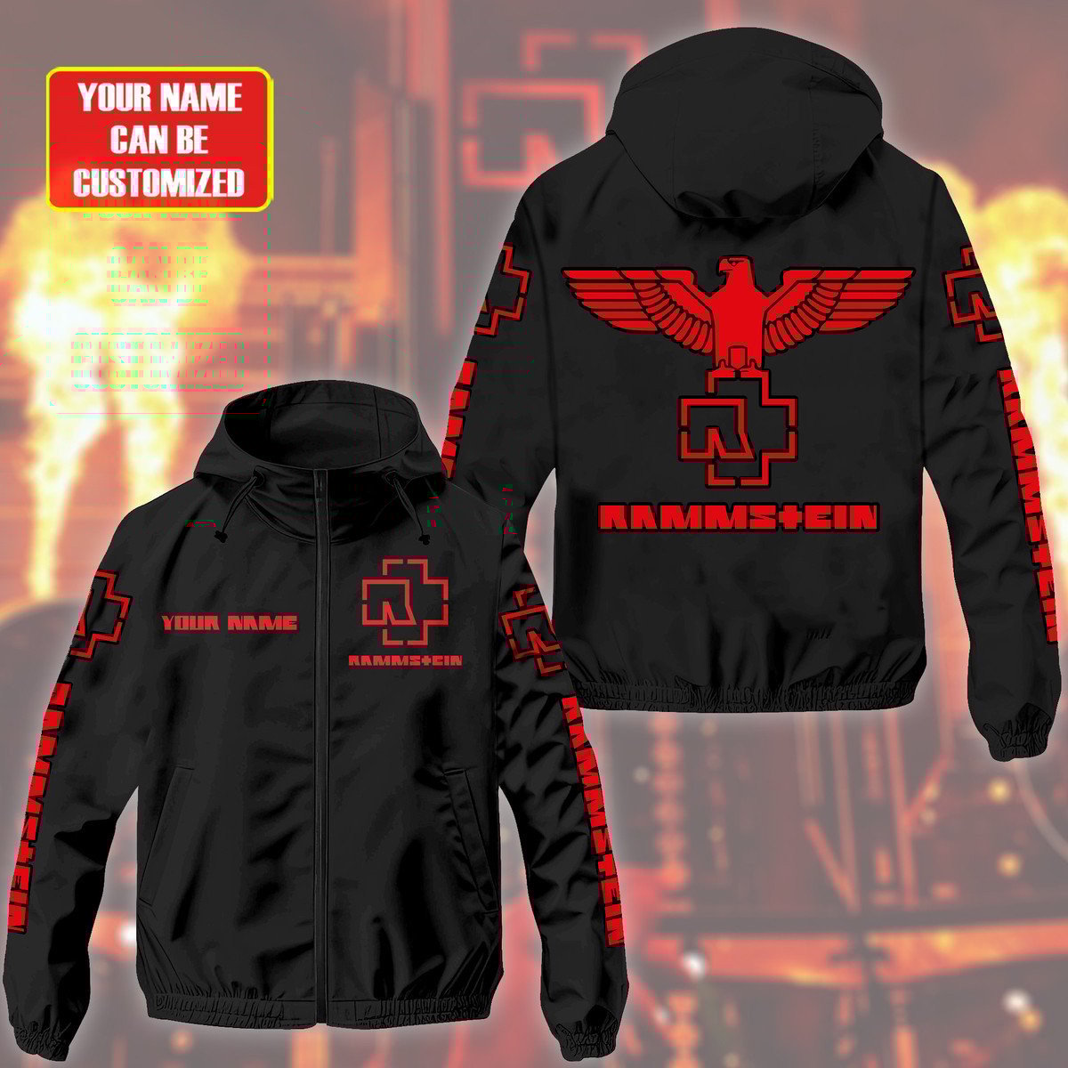 Rammstein Music Personalized Style Windbreaker Jacket