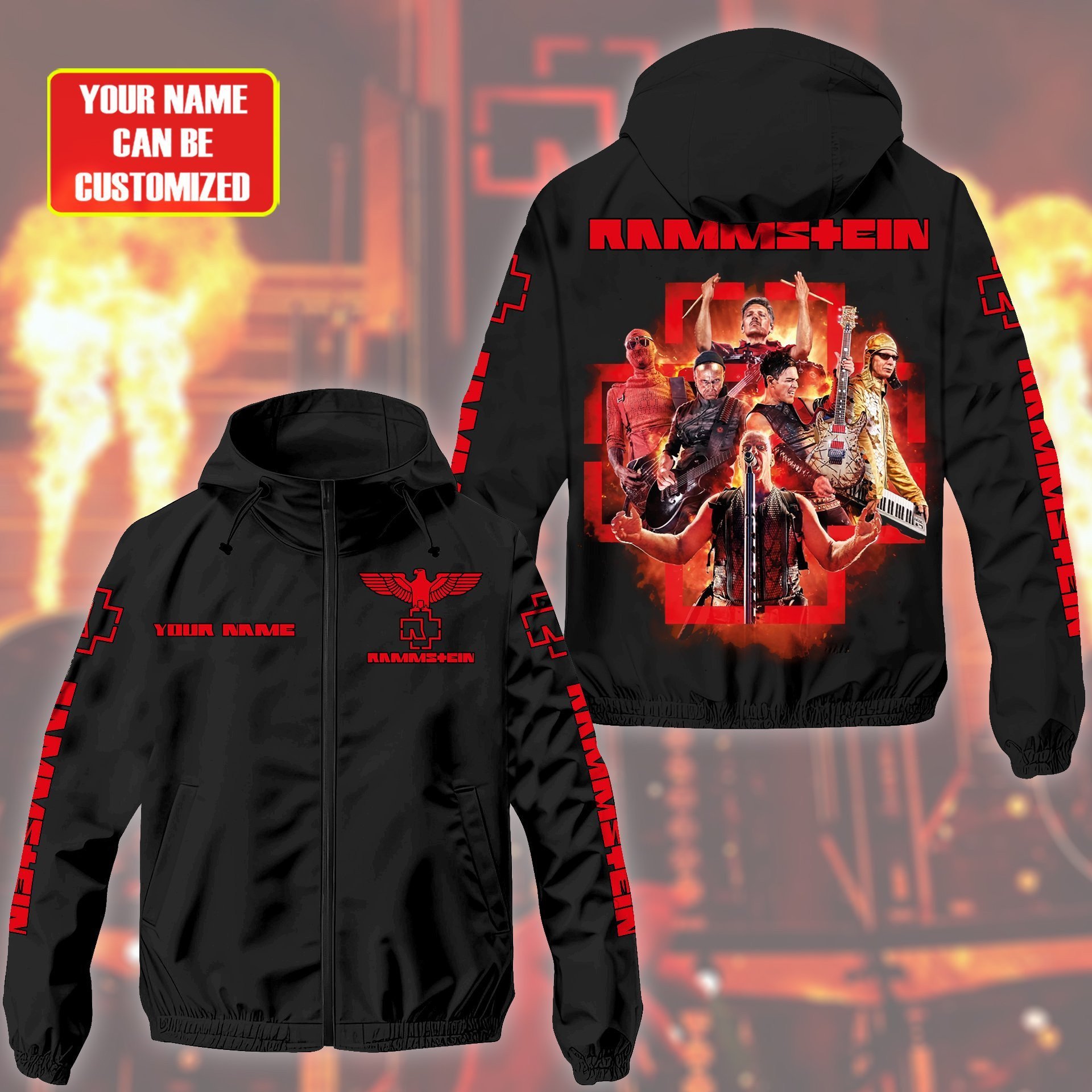 Rammstein Music Personalized Style Windbreaker Jacket