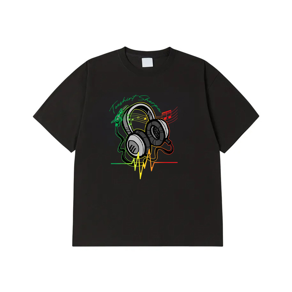 Rasta Reggae Music Headphones Vintage T-Shirt