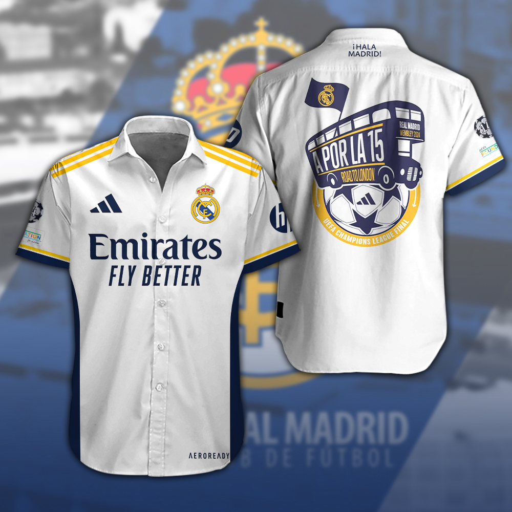 Real Madrid CF La Liga Hawaiian Shirt Gifts For Fans