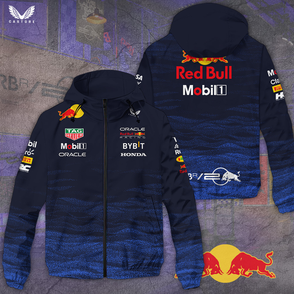 Red Bull Racing F1 Racing F1 Style Windbreaker Jacket For Fans