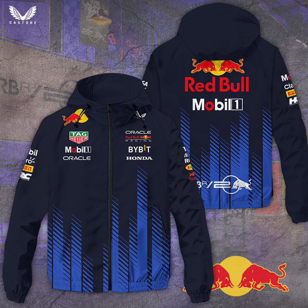 Red Bull Racing F1 Racing F1 Style Windbreaker Jacket For Fans