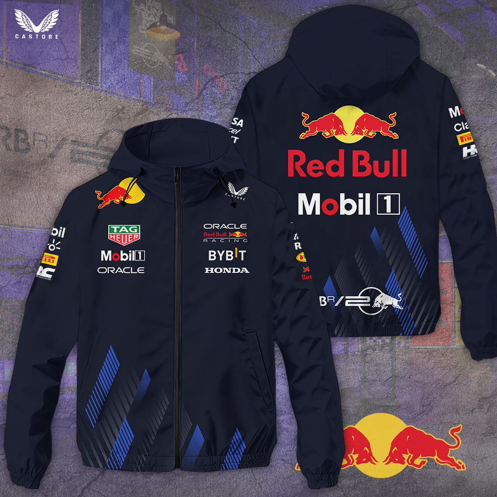 Red Bull Racing F1 Racing F1 Style Windbreaker Jacket For Fans