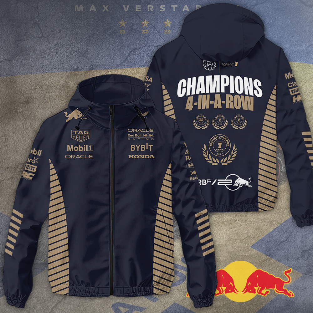 Red Bull Racing F1 Racing F1 Style Windbreaker Jacket For Fans