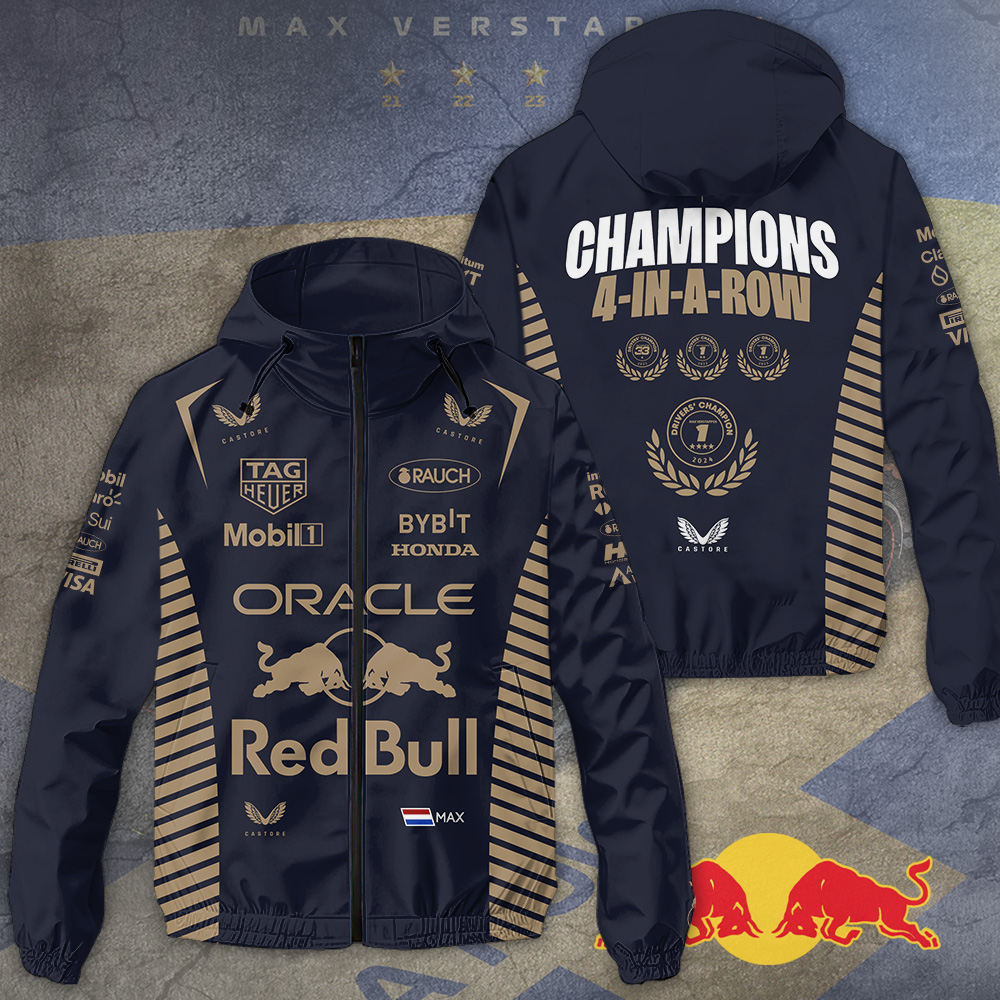 Red Bull Racing F1 Racing F1 Style Windbreaker Jacket For Fans