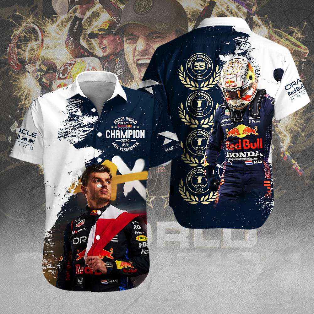 Red Bull Racing F1 X Max Verstappen F1 Racing Hawaiian Shirt Gifts For Fans