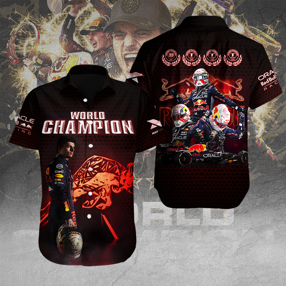 Red Bull Racing F1 X Max Verstappen F1 Racing Hawaiian Shirt Gifts For Fans