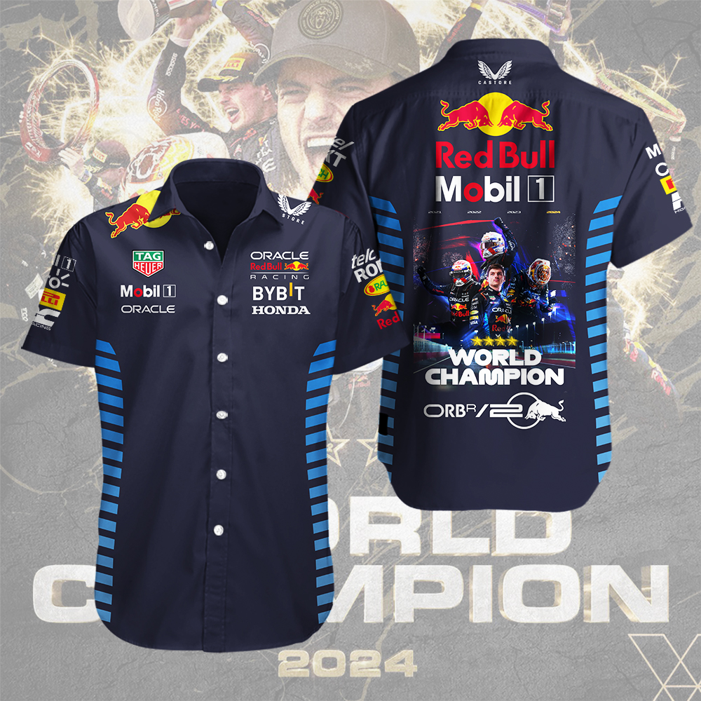 Red Bull Racing F1 X Max Verstappen Hawaiian Shirt Gifts For Fans