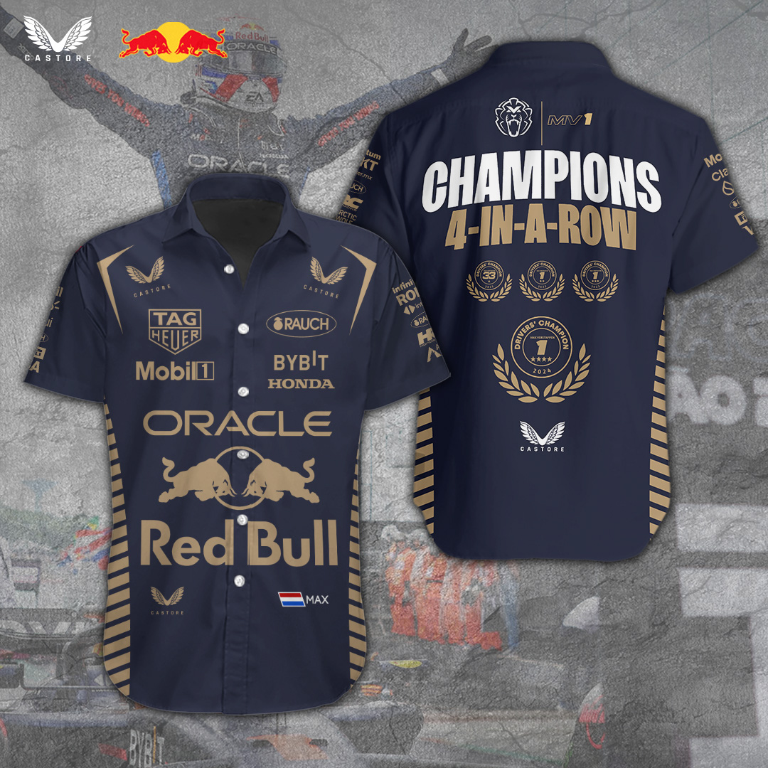 Red Bull Racing F1 X Max Verstappen Hawaiian Shirt Gifts For Fans