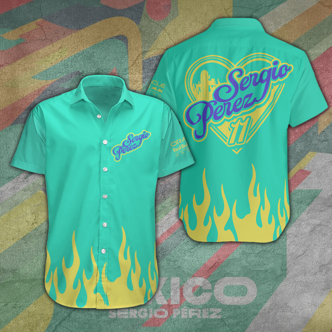 Red Bull Racing F1 X Sergio Prez F1 Racing Hawaiian Shirt Gifts For Fans