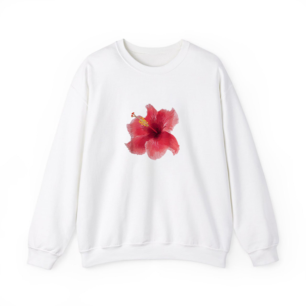 Red Hibiscus Sweatshirts