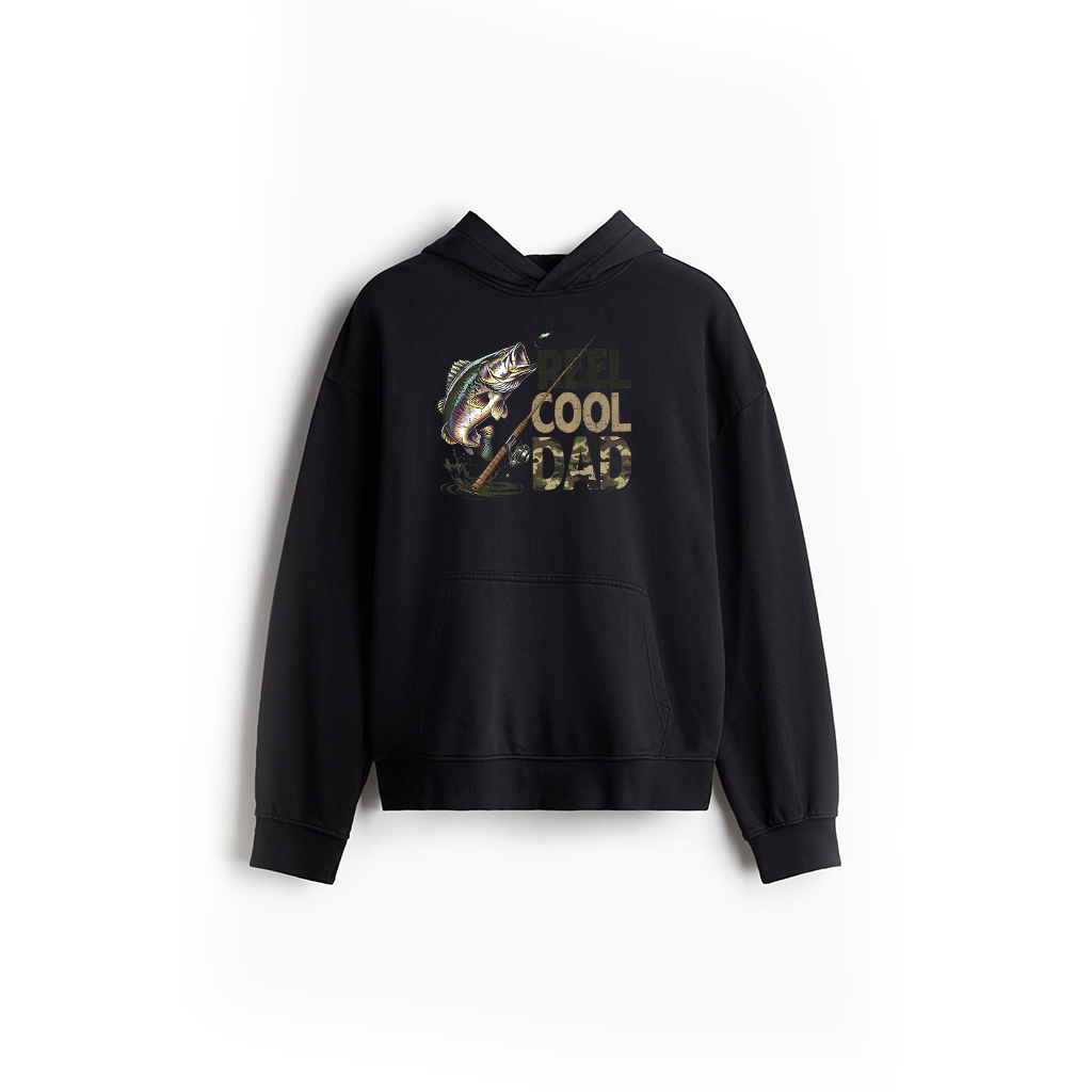 Reel Cool Dad Fishing Papa Father's Day Fisherman Fish Hoodie