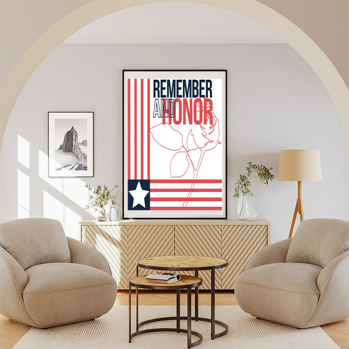 Remember And Honor With Roses Poster