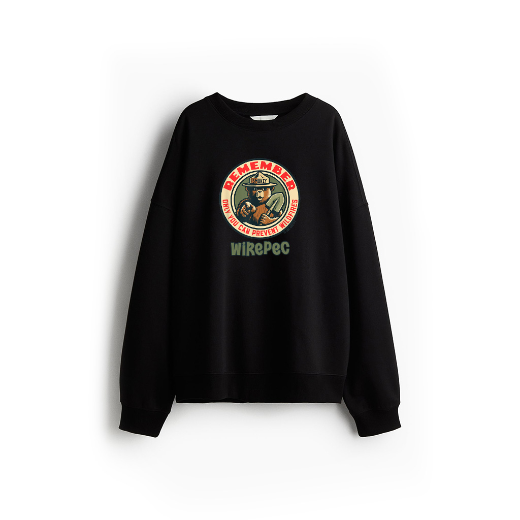 Remember Only You Vintage Smokey Bear Seal Retro Sweatshirt