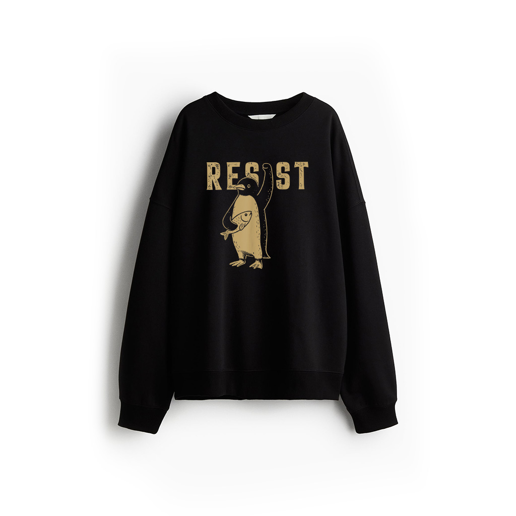 Resist Penguins Activism Graphic We Stand With Penguins Sweatshirt