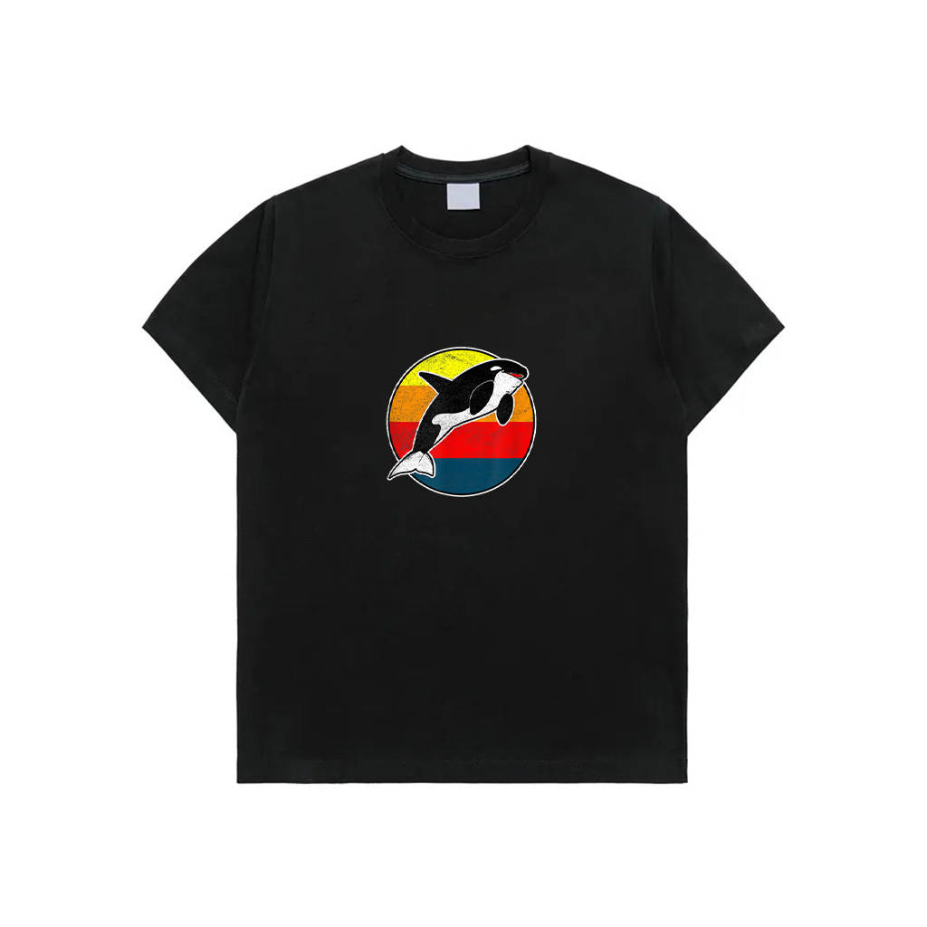 Retro 80S Killer Whale Vintage Beach Design T-Shirt