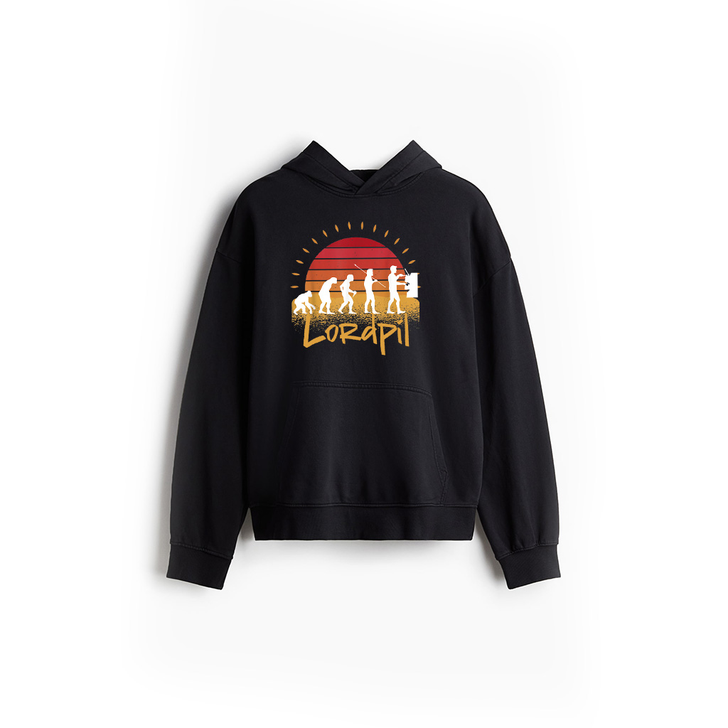 Retro Barista Coffee Evolution Portafilter Espresso Barista Hoodie