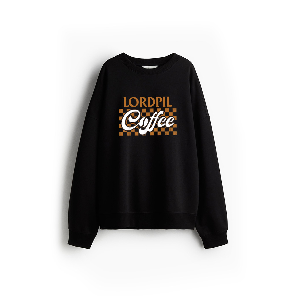 Retro Checkered Coffee Lover For Barista Coffee Owner Coffee Sweatshirt