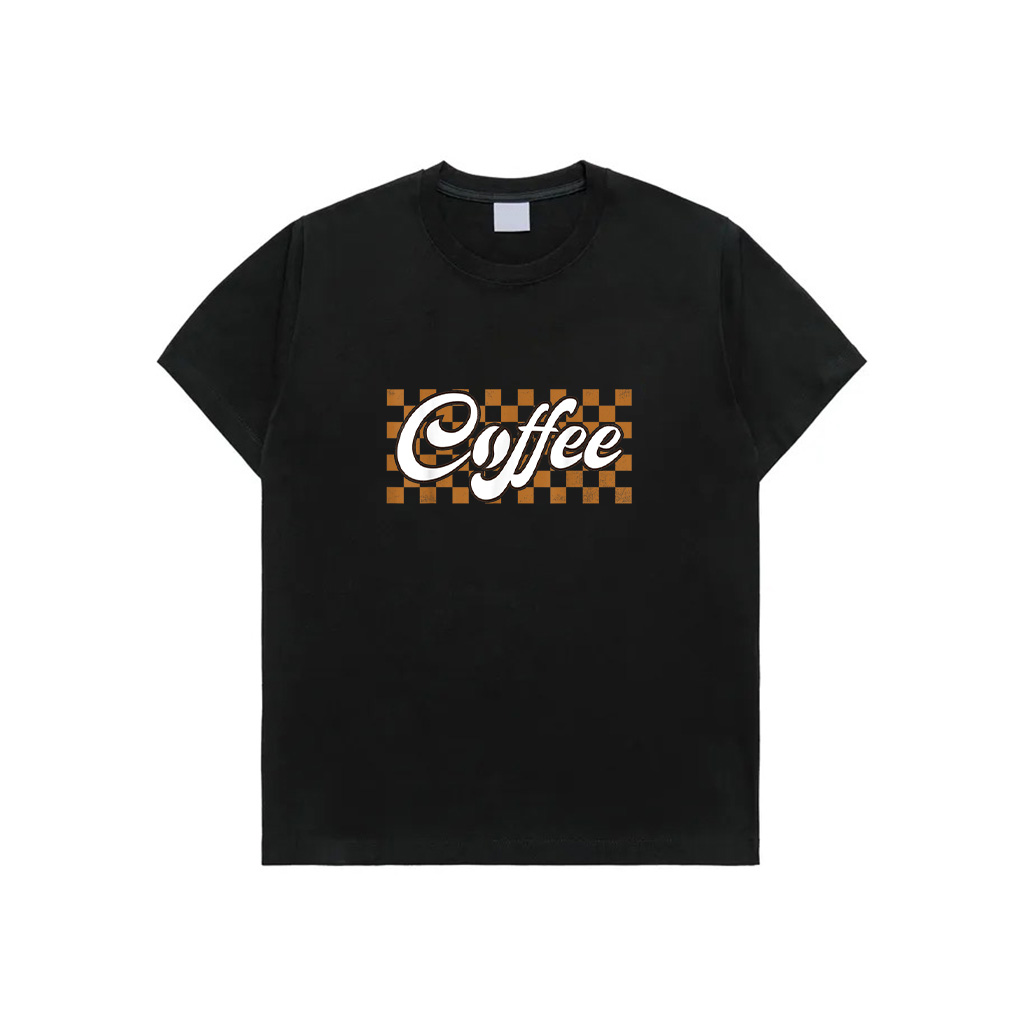 Retro Checkered Coffee Lover For Barista Coffee Owner Coffee T-Shirt