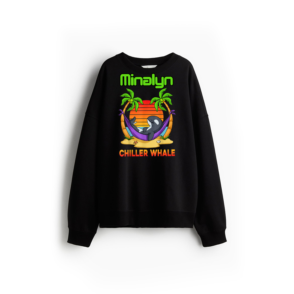 Retro Chiller Whale Funny Orca Chilling Ocean Vintage Whale Sweatshirt
