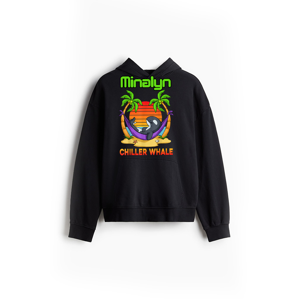 Retro Chiller Whale Funny Orca Chilling Ocean Vintage Whale Hoodie