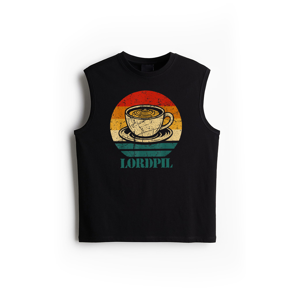 Retro Coffee Lover Vintage Cup Sunset Barista Tank Top