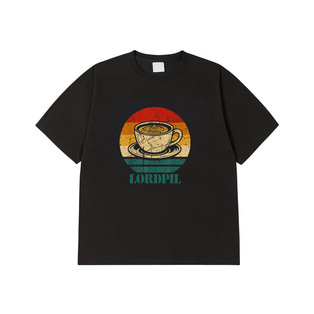 Retro Coffee Lover Vintage Cup Sunset Barista T-Shirt