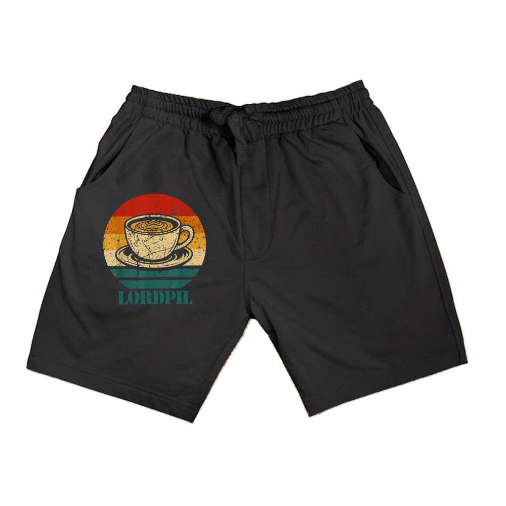 Retro Coffee Lover Vintage Cup Sunset Barista Shorts