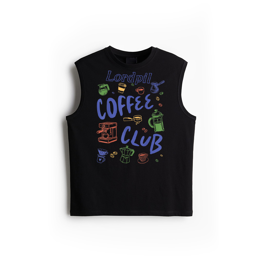 Retro Doodle Coffee Club Vintage Cafe Brewed Coffee Lover Tank Top