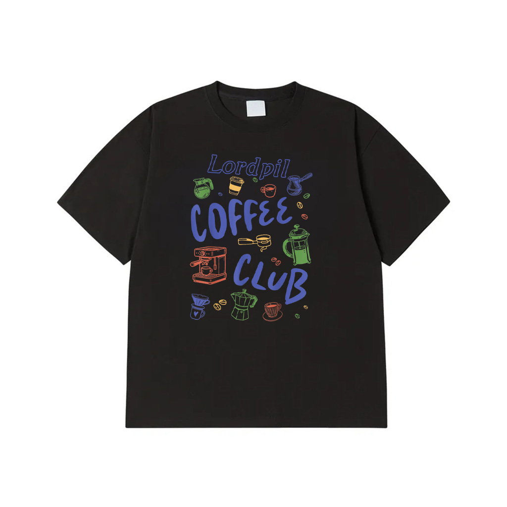 Retro Doodle Coffee Club Vintage Cafe Brewed Coffee Lover T-Shirt